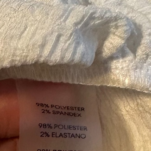 Calvin Klein White Textured Sleeveless Blouse - Picture 6 of 9